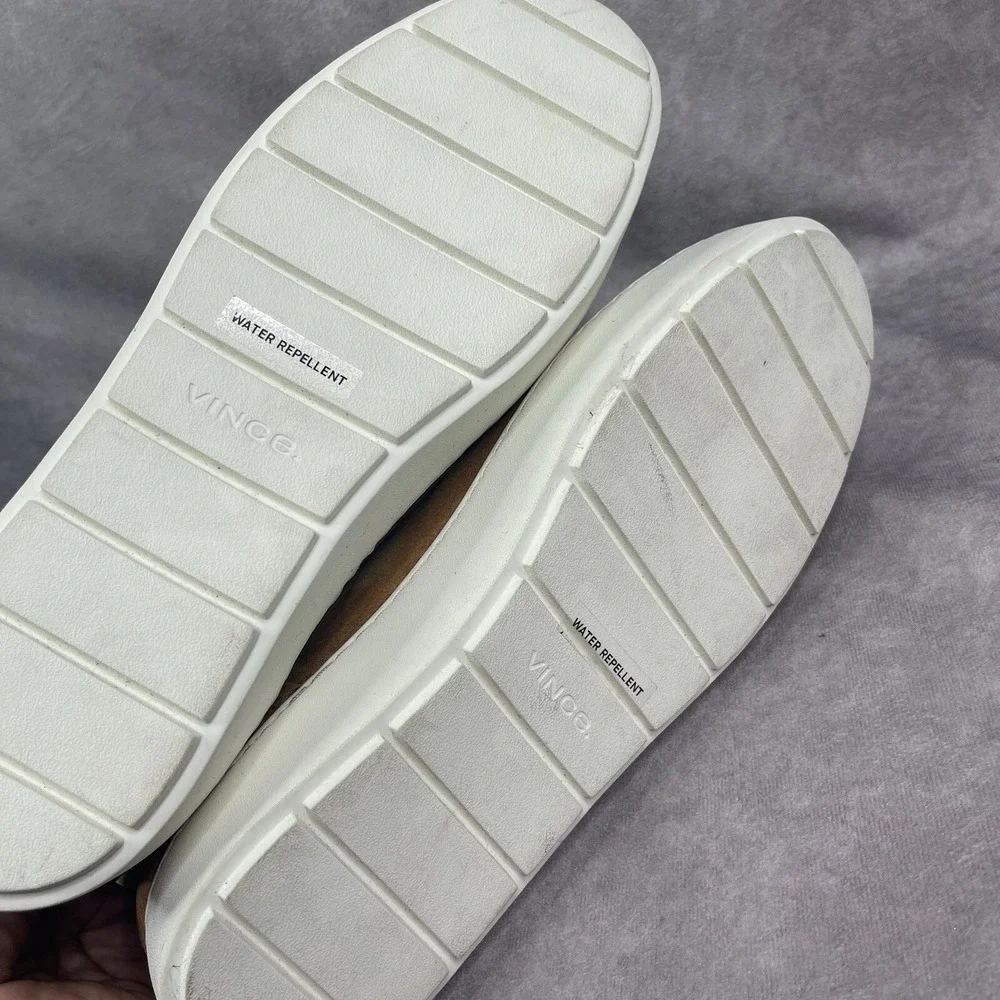 Vince Warren Suede Shearling Water Repellent High Top Slip-On Booties Tan Sz 11